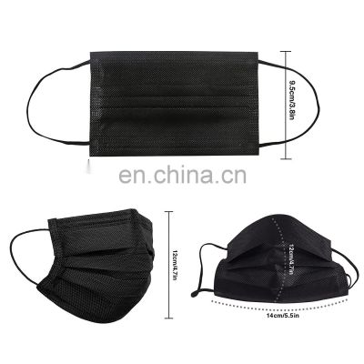 50pcs per box Black Face Mask Daily Civil Use Dustproof Black mascarillas face masks manufacturer