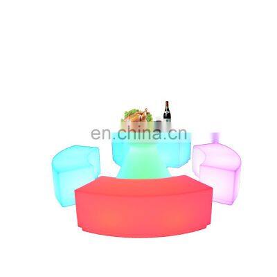 Waterproof led curve chair curve stools led chairs and tables for events outdoor led chair furniture