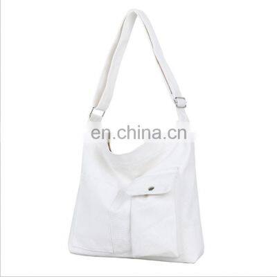 New Arrivals Eco-Friendly White Big Jute Waxed Leather Handle Shoulder Blank Cotton Tote Canvas Bags With Custom Printed Logo photo-2