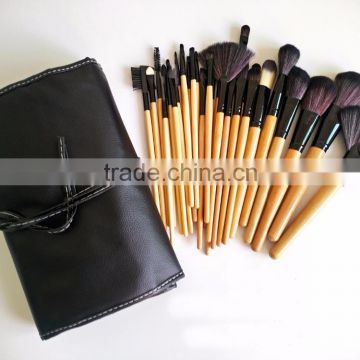 32pcs wood handle multifunctional professional brush set for makeup