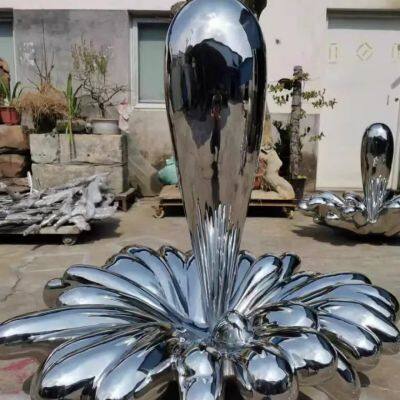 Customized Stainless Steel Sculpture by the Manufacturer for Water Droplet Growth Metal Sculpture photo-3