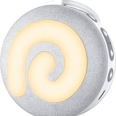 Sound Machine Baby, Dreamegg White Noise Machine with Night Light, 8 Soothing Sounds with Volume Control, Timer, Rechargeable, P