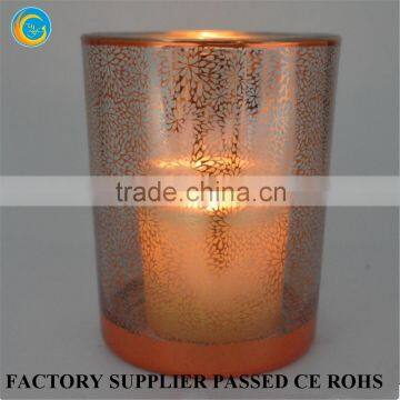Outdoor votive mercury candle holder glass with candles