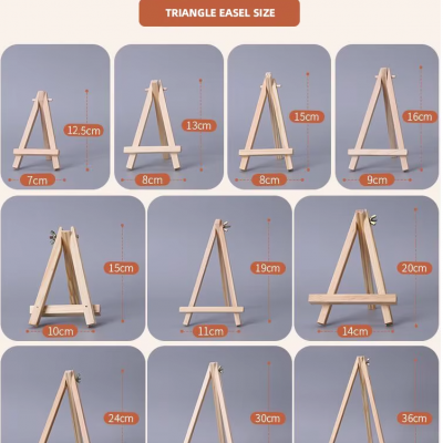 9*15cm Mini Easel for Painting Canvas for Kids Solid Pine Wooden Table Easel photo-5