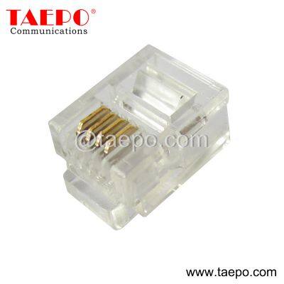 Sample Free CAT3 6P4C 6P6C RJ11 RJ12 UTP Telephone Modular plug for terminating twisted pair cables from China Factory TAEPO