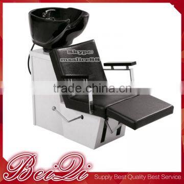 Factory Price Wood armrest With Chrome Plating Adjustable Height Salon Shampoo Chair