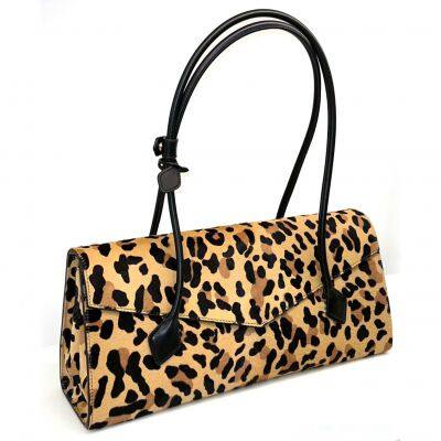 High Quality European and American Fashion Leopard Print New Suede Frosted Leather Casual Leather Shoulder Bag photo-3