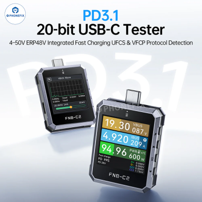 FNIRSI FNB-C2 4-50V Voltage Ampere Meter with 20-bit High-Precision ADC