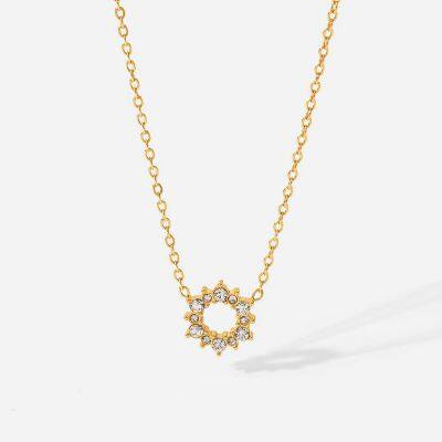 Collier en acier inoxydable 316L avec revêtement PVD en or 18K et finition hypoallergénique