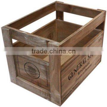 Antique Styple and Paulownia Wood Product Box Fruit Crate Cheap Wooden Wine Crates Wholesale