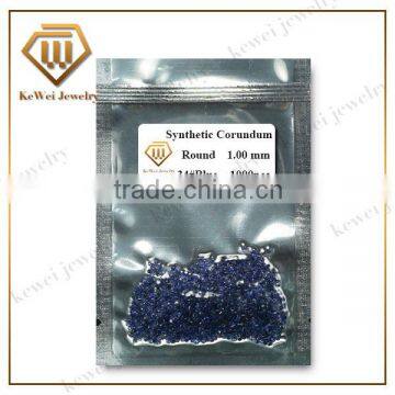 Fashion 1.00mm round shape 34#red vacuum packing corundum gems