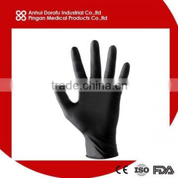 Black Nitrile exam glove powdered/powder-free CE ISO FDA