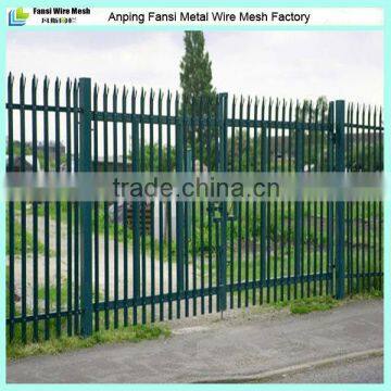 1800mm high "w" profile powder coated steel palisade fencing