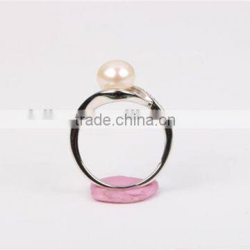 Fahion River Born Pearls Women Ring With DIA 925 Silver Ring photo-5