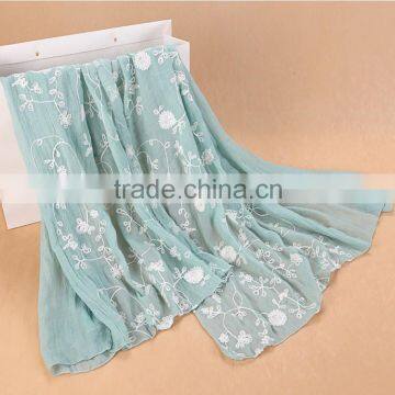 Wholesale Autumn Spring Beautiful Fashion Women Embroidery Shawl Scarf Quality Choice photo-6