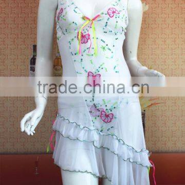 Mature Sexy Lingerie,white Sexy Satin Lady Lingerie