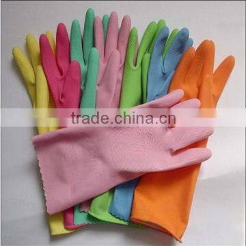 Flocklined Household Glove;colorful latex household gloves