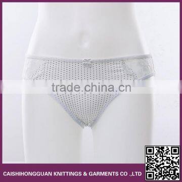 Stripe Cotton Spandex Woman Underwear