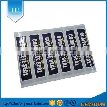 Surface Glossy Hot Sliver Label Sticker Strong Adhesive