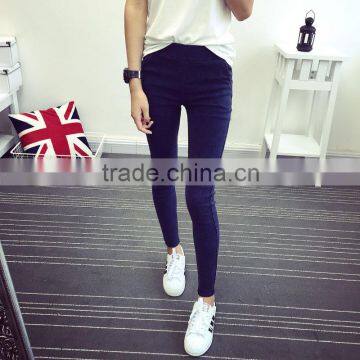 2016 New Slanting Pocket Washed Leggings Jeans for Women