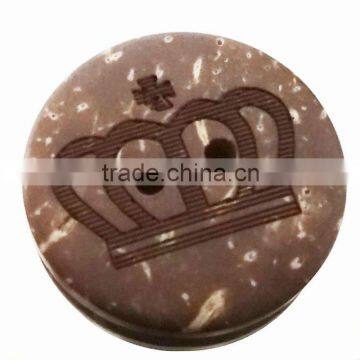 laser engraved decorative wood buttons for garment/clothing