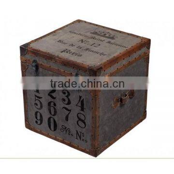 INDIA STORAGE BOX , PRINTED UNIQUE IRON WOOD METAL STORAGE BOX