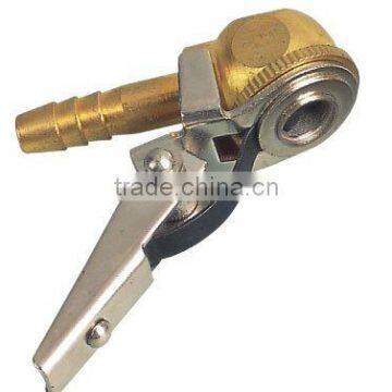 Brass car tire chuck Ball foot air chuck with clip