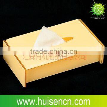 China supplier office acrylic yellow facial box