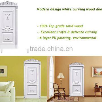 Elegant Design European Style Interior Door With Flower Design photo-4