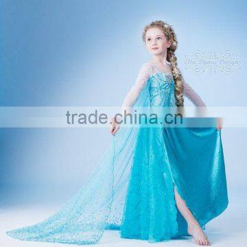 elsa dress cosplay costume in frozen princess elsa costume for party CC-1729