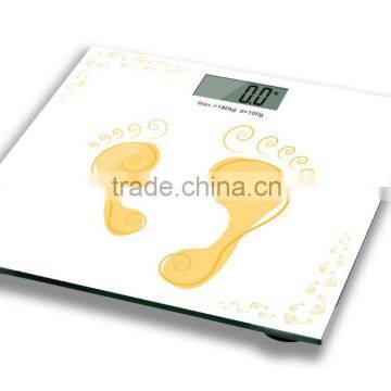 household digital body weighing scale 6mm glass unique design 180kg