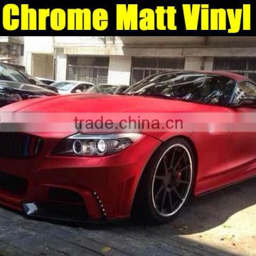 1.52*20M super matte chrome film for car body decoration film with air drain