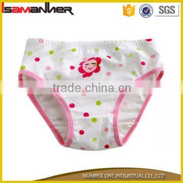 Hot selling pink girl underwear cotton nylon cute fancy kid size thong