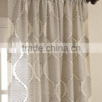 2015 top quality luxury linen printing window curtains