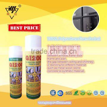 750ML waterproof aerosol cans GI200 Low Modulus Marine Polyurethane Foam Sealant