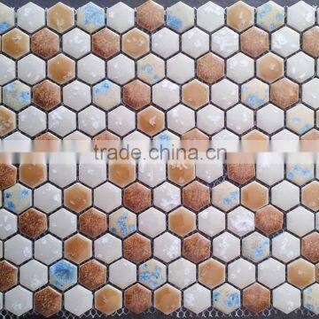Nice Design Blue White Hexagon Mosaic Kiln photo-5