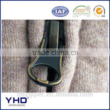 slider for metal zipper antique-brass special treatment