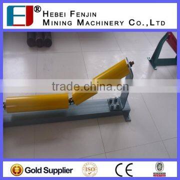 Steel Tube Q235 Troughing Type Carrying Idler Roller With Electrostatic Painting photo-4
