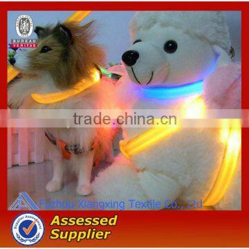 without MOQ pet collar and leash with LED light