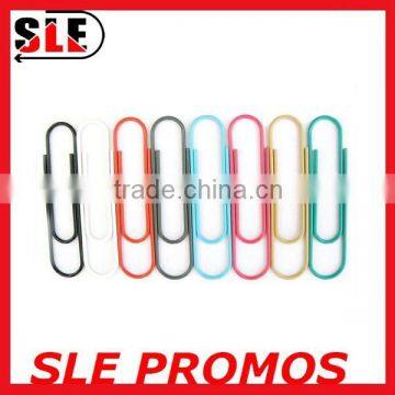 Different color clear plastic flat paper clip