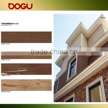 Wood texture ceramic flooring tile special size 145x600mm