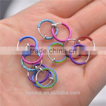 New Vintage Clip On Fake Nose Hoop Ring Mens Clip on Earrings photo-4