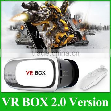 Upgraded Version 3D Glasses Google Cardboar VR BOX Oculus Rift Virtual Reality 3D Video Glasses + Bluetooth Remote Controller