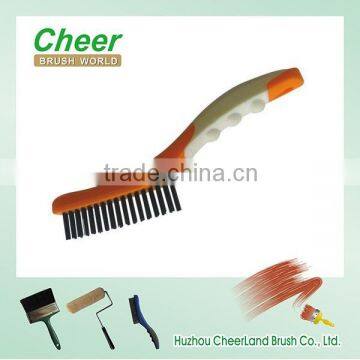 stainless steel wire brush with galvanized iron wire