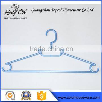 Wholesale colorful cheap blue plastic hanger with hook                        
                                                Quality Choice