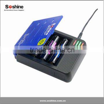 Quick-charge Battery Charger for 18650/17650/18500/17500 Lithium-Ion Batteries, Intelligent Charger Wholesale From Soshine