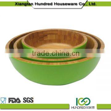 2015 Hot Sale Color Painted Bamboo Salad Bowl, Bamboo Lacquer Bowl, Wood Salad Bowl                        
                                                Quality Choice