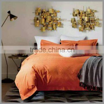 100%cotton orange dyed jacquard bedding sets and comforter cover/classic motif duvet cover and pillow covers /Hotel duvet cover