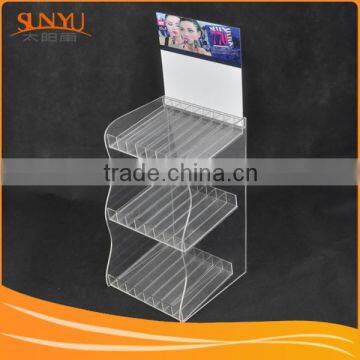 No Excessive Glue!3-Tiers Clear Acrylic E-cigarette Display Case With Cardboard