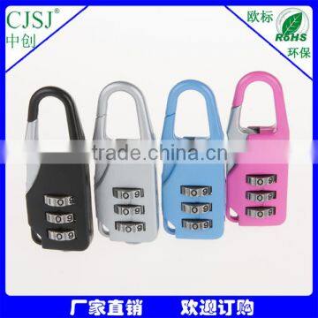 Yiwu Manufacturer many kinds padlock travel bag lock children gift lock with 3 code                        
                                                Quality Choice